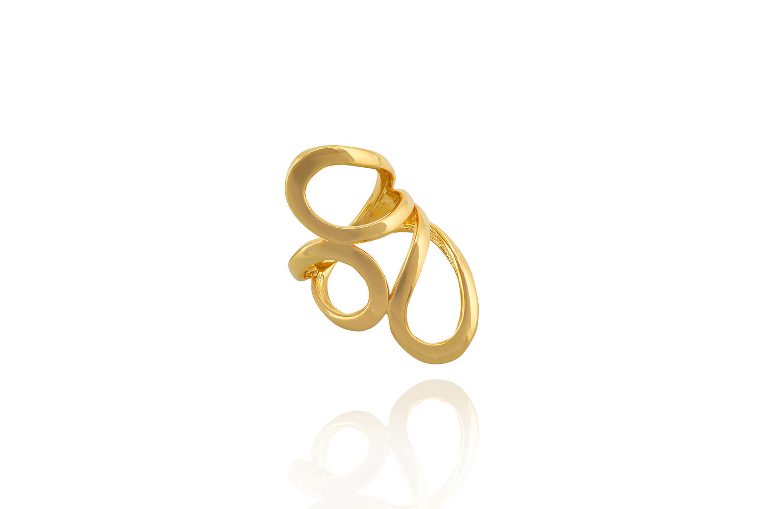 Golden Infinity Loop Ring