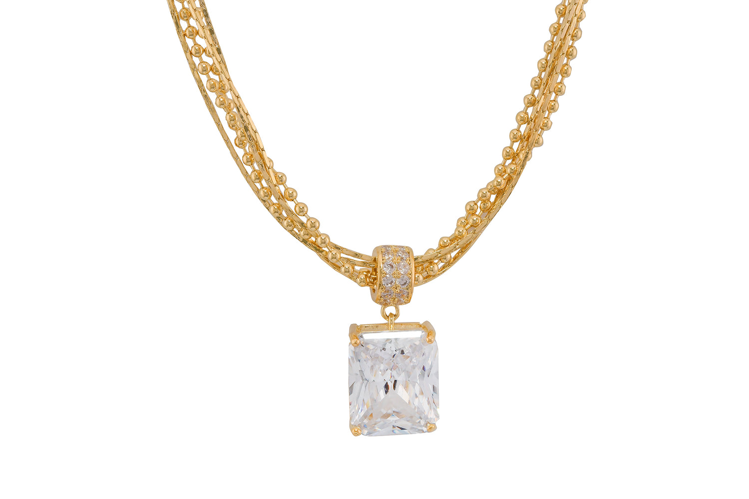 White Zircon Necklace