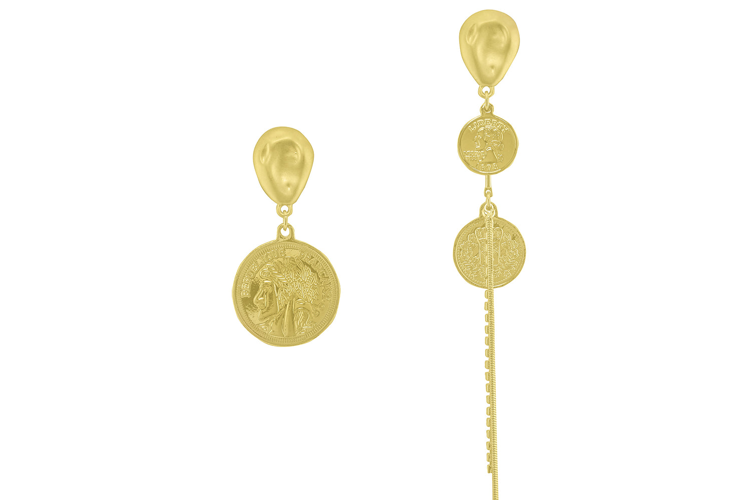 Gold Coin Earrings