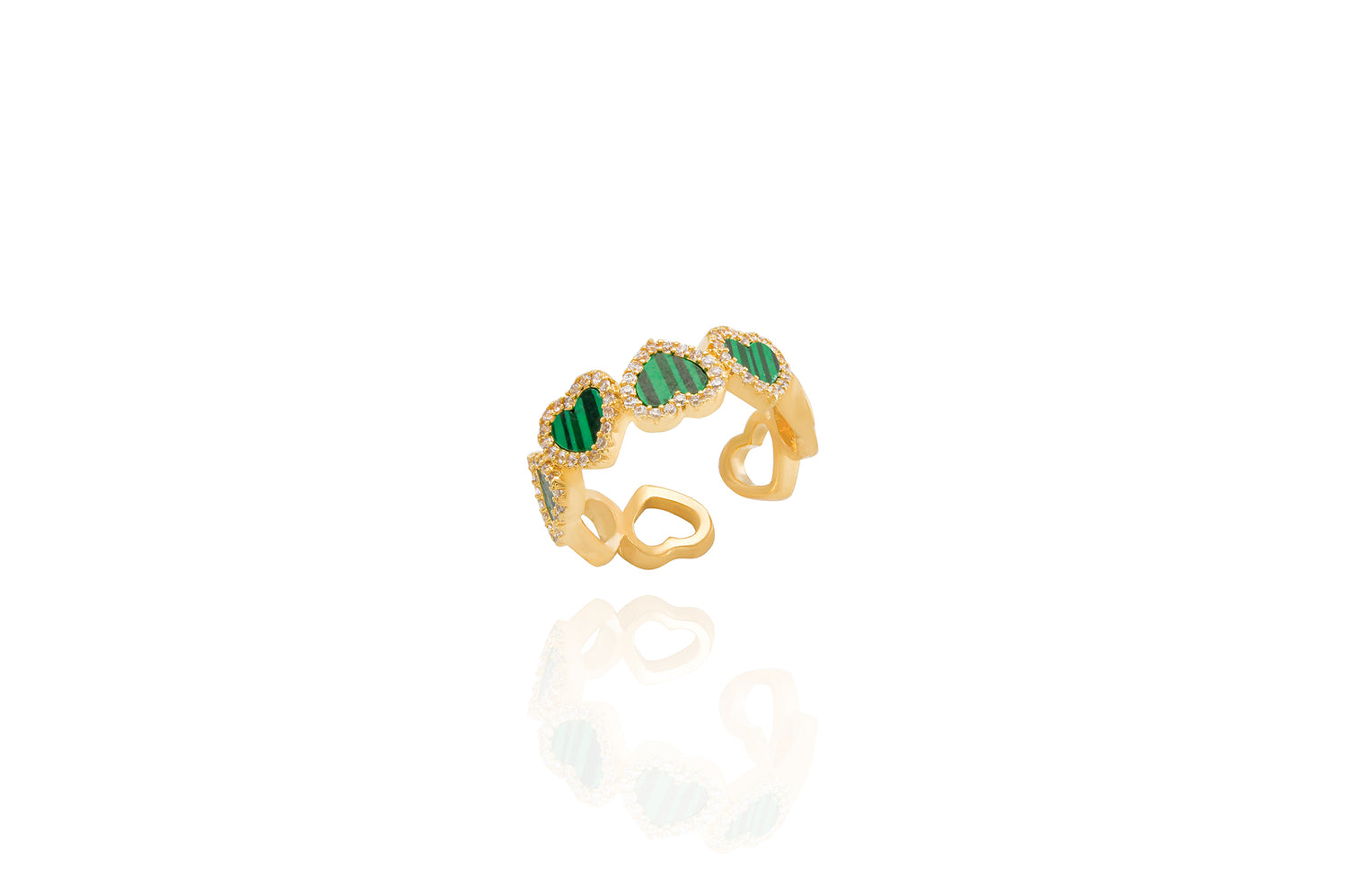 heart-motif embellished ring