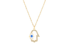 Load image into Gallery viewer, Evil Eye with  Hindu Hamsa
